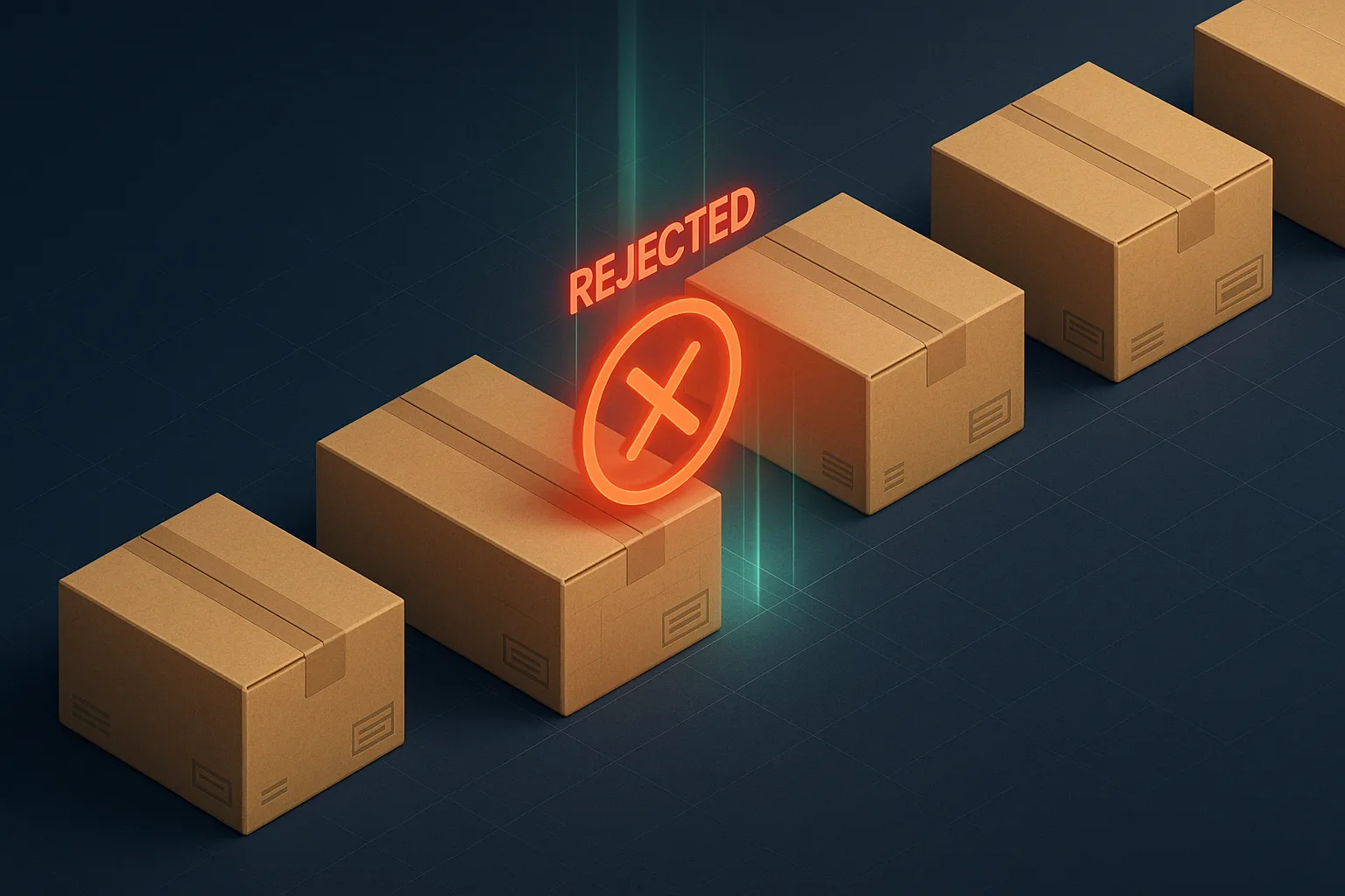 Amazon categories to avoid with one rejected parcel among neutral ones