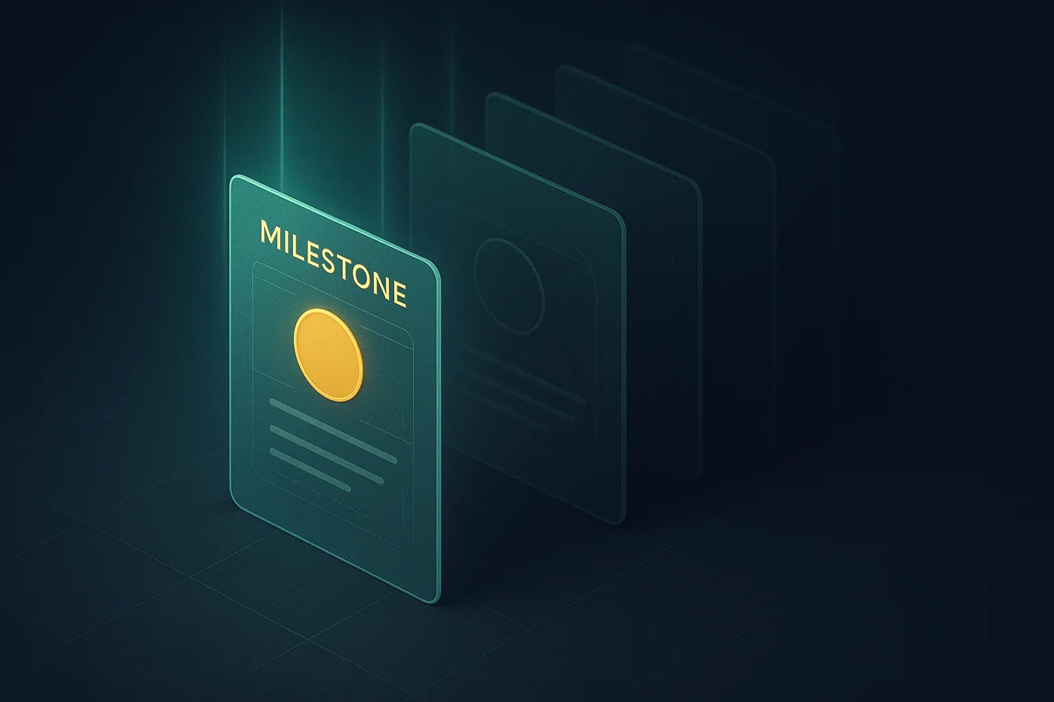 Amazon Brand Story shown as a row of glowing carousel cards with only the first card fully visible